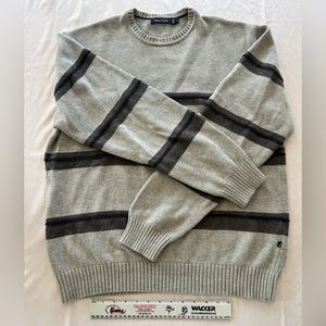 Men’s Nautica, gray, striped sweater
